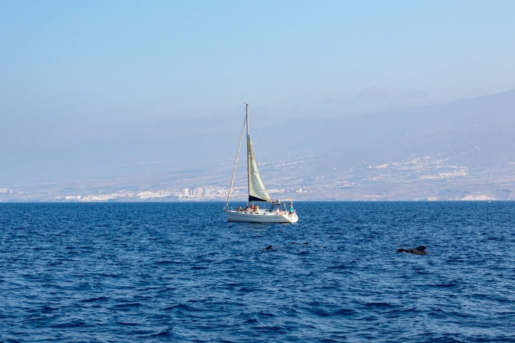 Hajó Tenerife partjainál
